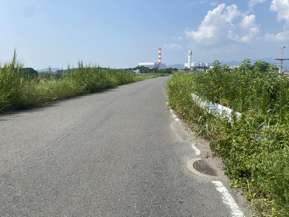 02淀川堤防の道